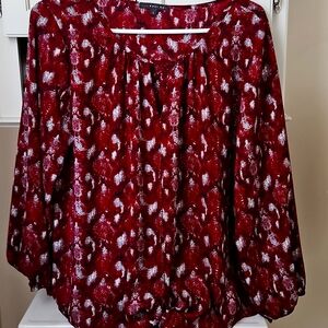 West Kei Red Cocktail Blouse